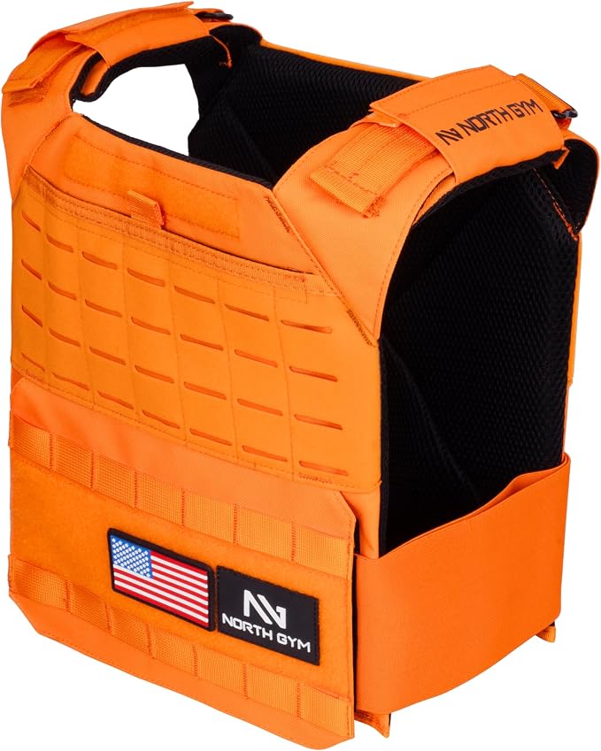Northgym Adjustable Weighted Vest/Incl. 3D Weight Plates in 14lbs / 20lbs/ by NorthGym