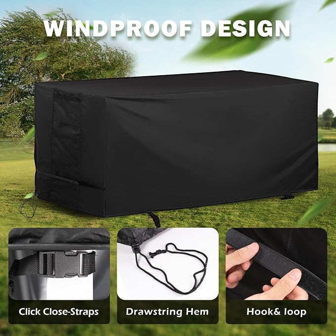 Rectangular Outdoor Table Cover Weatherproof, 60 Inch Patio Table Cover - Image 5