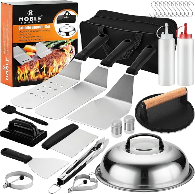 27 PCS Griddle Accessories Kit, Flat Top Grill Accessories Set by NNOBLEFAMILY
