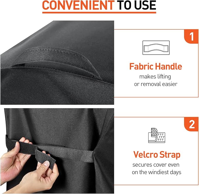 Arcedo Outdoor Grill Cover 32 Inch, Heavy Duty Waterproof 2 Burner Gas BBQ - Image 4