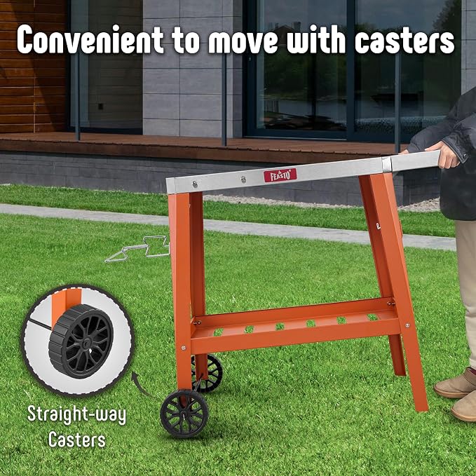 Movable Outdoor Grill Table Cart, Pizza Oven Stand - Image 2