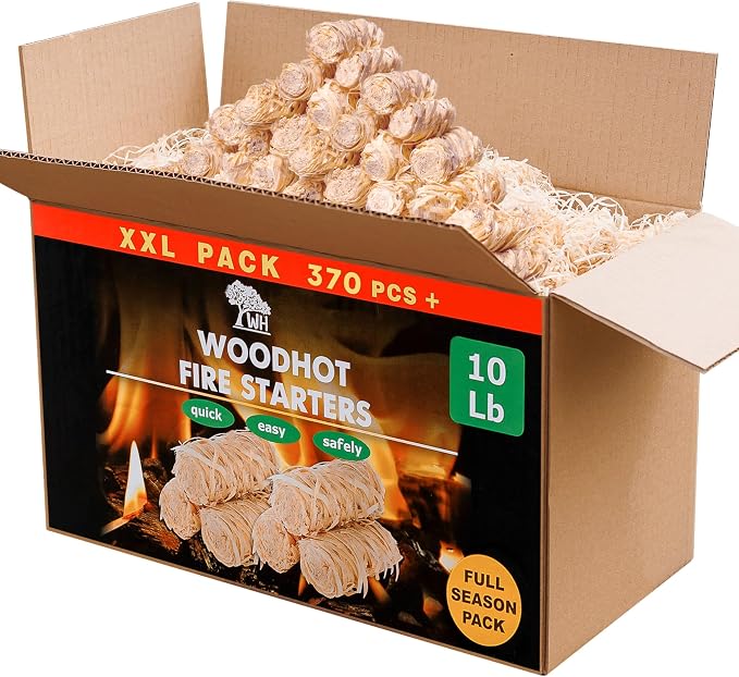 WH 370 pcs Natural Fire Starters by Woodhot