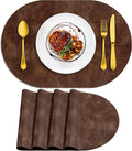 ADRIMER Placemats, Heat Resistant Oval Placemats Set of 4 Washable 12 x 17 Inch by Adrimersdreamistobeanindispensablecompanioninyourlife
