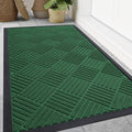 Smiry Front Door Mat Outside Entrance, Heavy Duty Outdoor Indoor Natural Rubber by Smiry