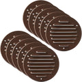 Vent Systems - 4 Inch Pack of 10 Brown Metal Round Soffit Air Vent Grille Cover by VentSystems