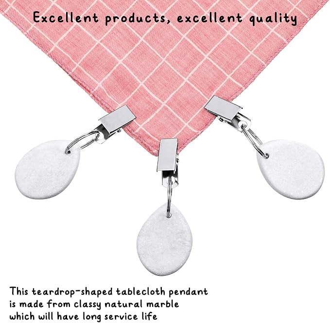 Geiserailie 12 Pcs Tablecloth Weights Tablecloth Pendant Teardrop Shape Table - Image 5