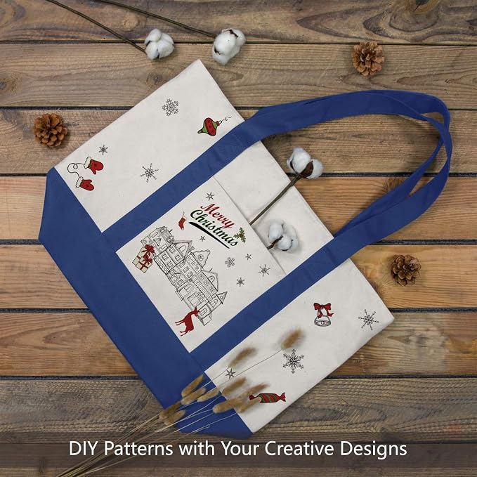 TOPDesign 3-Pack Canvas Tote Bags - Image 3