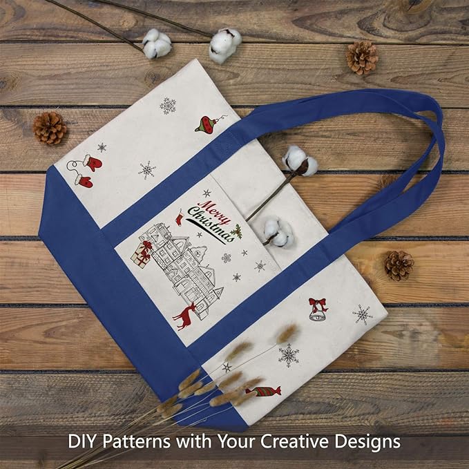 TOPDesign 6-Pack Canvas Tote Bags - Image 3