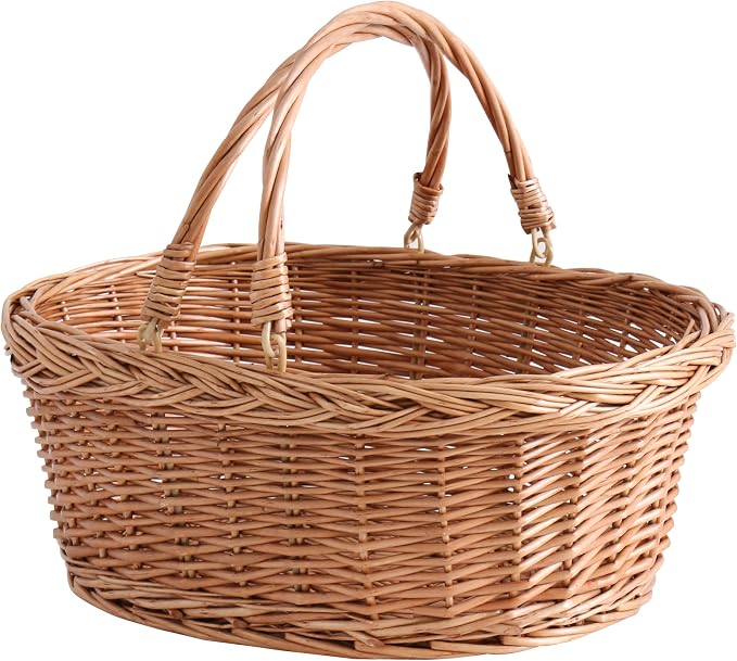 Handwoven Wicker Picnic Basket by LONGEROWickerWorks