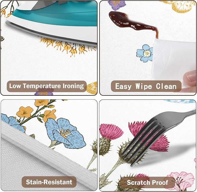 Spring Summer Floral Round Fitted Tablecloth - Image 5