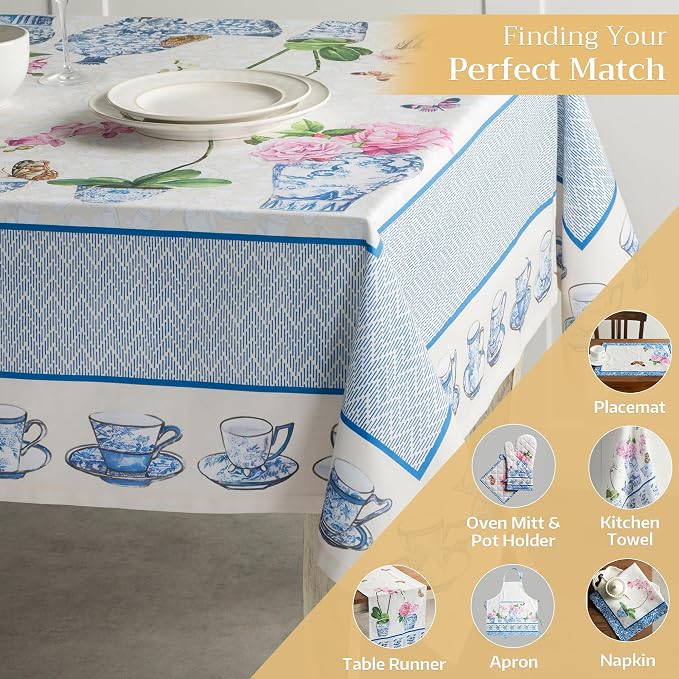 Maison d' Hermine Table Cloth Rectangle Table 100% Cotton 60 x 108 Inches - Image 5