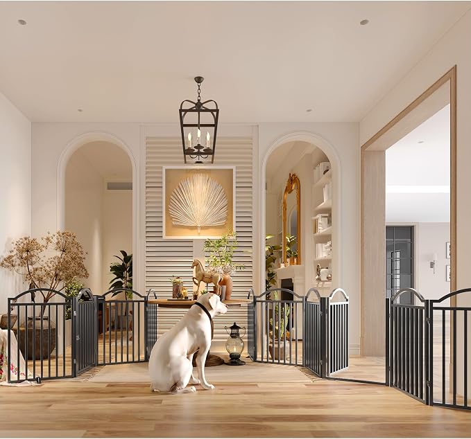 BHG Metal No-Assembly Freestanding Dog Gate - Image 3
