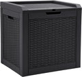 YITAHOME 32 Gallon Rattan Deck Box, Indoor Outdoor Storage Box by YITAHOME