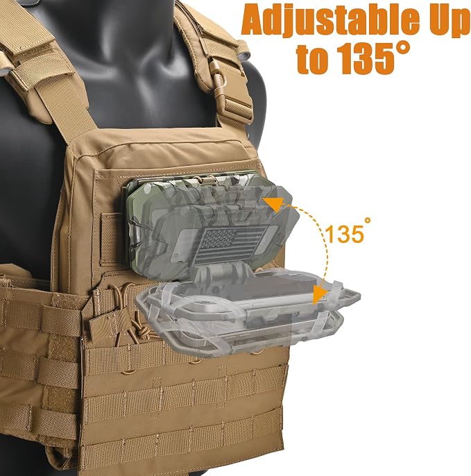 Tactical Plate Carrier Phone Mount, Universal Molle Phone Holder, Tactical - Image 6