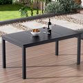 ZZV Outdoor Dining Table for 6-Person Rectangle Indoor Outdoor Table by ZZV