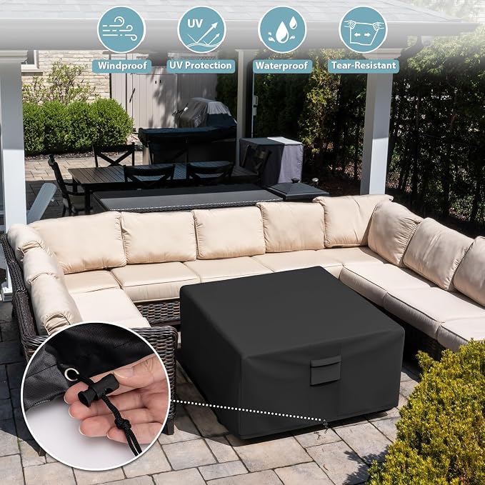 SHINESTAR Square Fire Pit Cover, Fits - Image 5