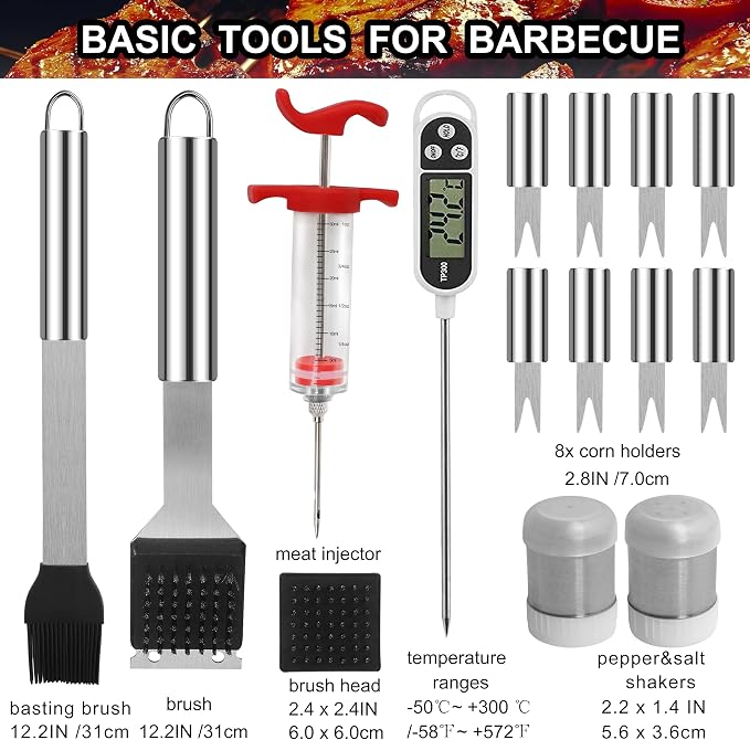 Grilljoy 24PCS BBQ Grill Tools Set - Image 3