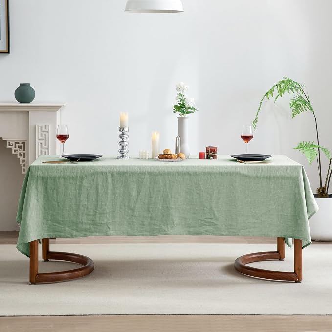 EVERLY 100% Pure Linen Rectangle Tablecloths 60x108Inches - Image 2