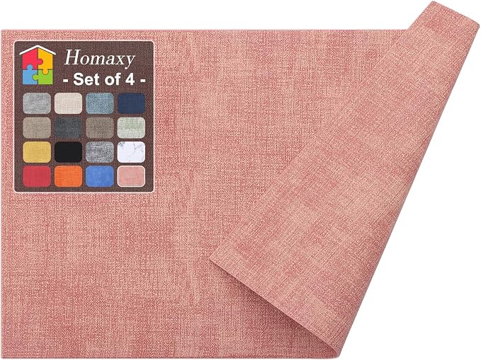 Homaxy Faux Leather Heat Resistant Placemats by Homaxy