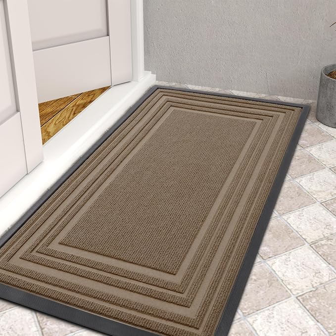 Buganda Front Door Mat Indoor Outdoor Entrance, Non-Slip Natural Rubber Doormats - Image 8