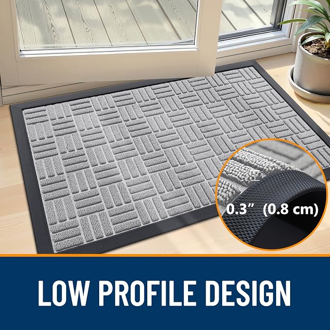 OLANLY Front Door Mat Outside Entrance 71x23, Heavy Duty Sturdy Natural Rubber - Image 5