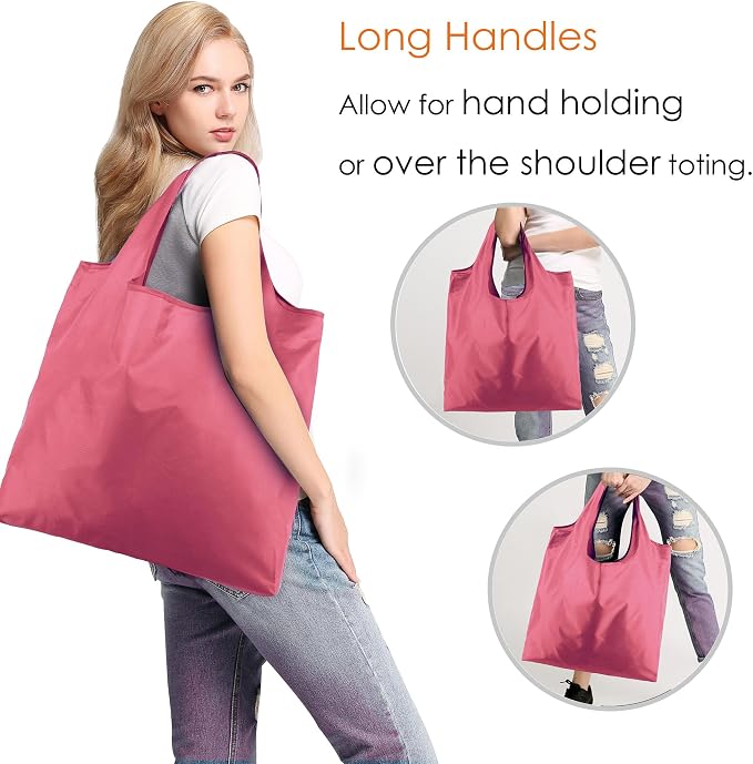 BeeGreen Pink Reusable Grocery Bags - Image 3