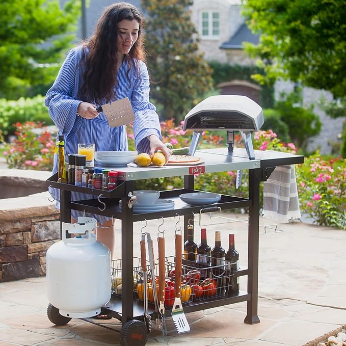 Outdoor Grill Cart, Pizza Oven Table Stand - Image 4