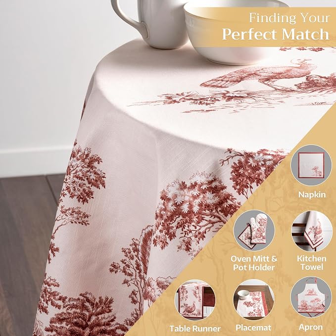 Maison d' Hermine Table Cloth Round Table 100% Cotton 69 Inches Fall Tablecloth - Image 5