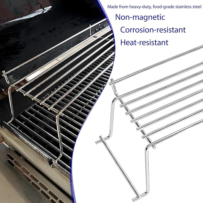 Warming Rack for Weber Genesis 300 Series, Genesis E310, Stainless Steel Grill - Image 3