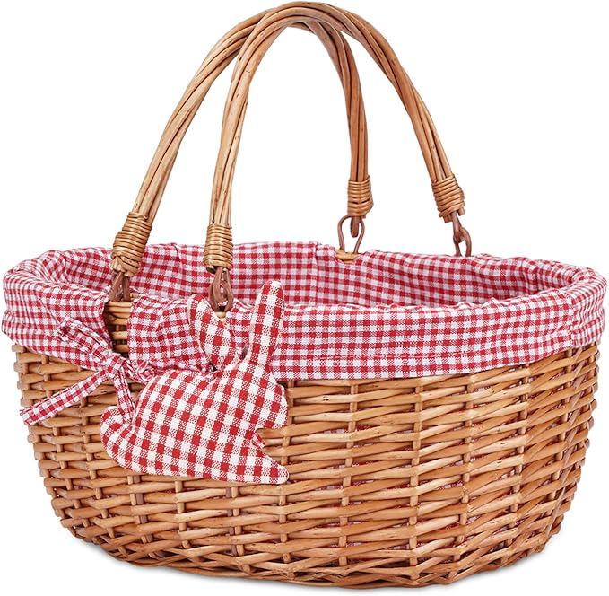 G GOOD GAIN Wicker Picnic Basket by GGOODGAIN