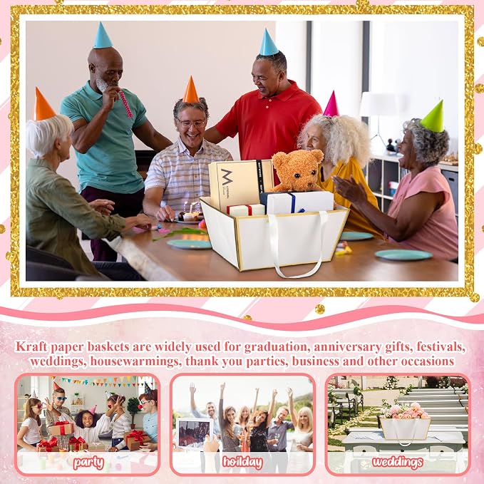 Pinkunn 48 Pcs Basket for Gifts Empty DIY Bulk Gift Basket Kit - Image 6