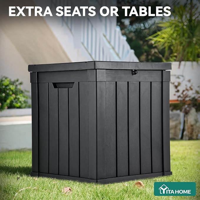 YITAHOME 51 Gallon Outdoor Storage Deck Box, Waterproof Resin Package Delivery - Image 6