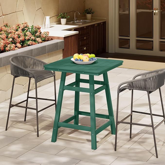 Costaelm Outdoor Bar Table, Patio Bistro Dining Pub Table - Image 2
