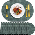 ADRIMER Placemats, Heat Resistant Oval Placemats Set of 12 Washable 12 x 17 Inch by Adrimersdreamistobeanindispensablecompanioninyourlife