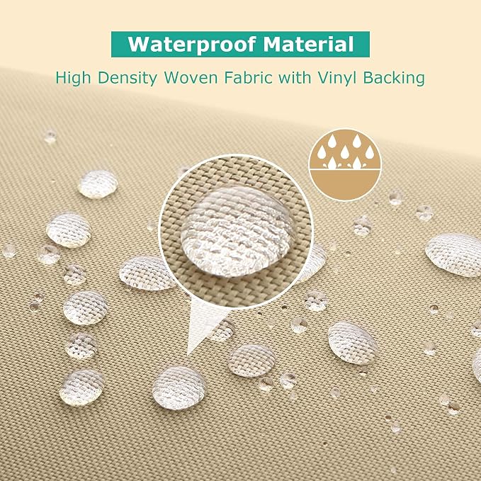 SunPatio Fire Pit Cover, Heavy Duty Waterproof Round Patio Fire Table Bowl Cover - Image 3