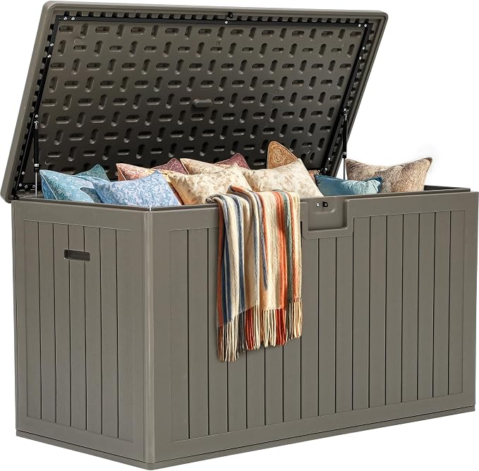 YITAHOME 200 Gallon Extra Large Deck Box, Double-Wall Resin Outdoor Storage Box by YITAHOME