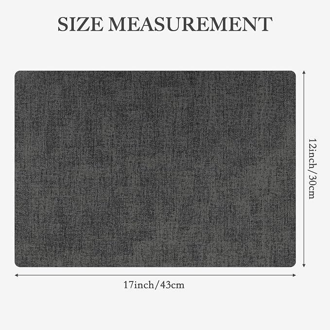 Faux Leather Heat Resistant Placemats Set of 4 – Waterproof Oilproof Wipeable - Image 6