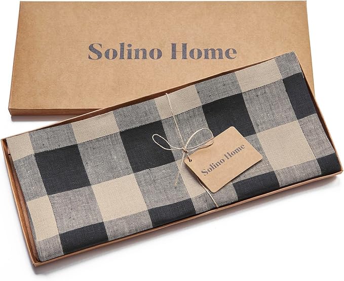 Solino Home Linen Checkered Table Runner 60 Inches - Image 5