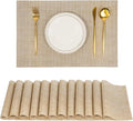 Placemats Set of 12，Non-Slip PVC Weave Table Mats Easy to Clean，Heat Resistant by flohar