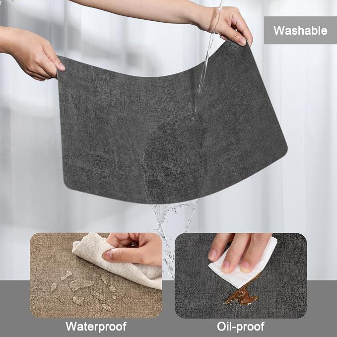 Myir JUN Placemats Dual Sided, Faux Leather Place Mats Set of 8 Indoor Placemat - Image 4