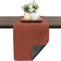 Table Runners 94 Inches Long, Dual-Sided Faux Leather Farmhouse Table Runner by Chitomars