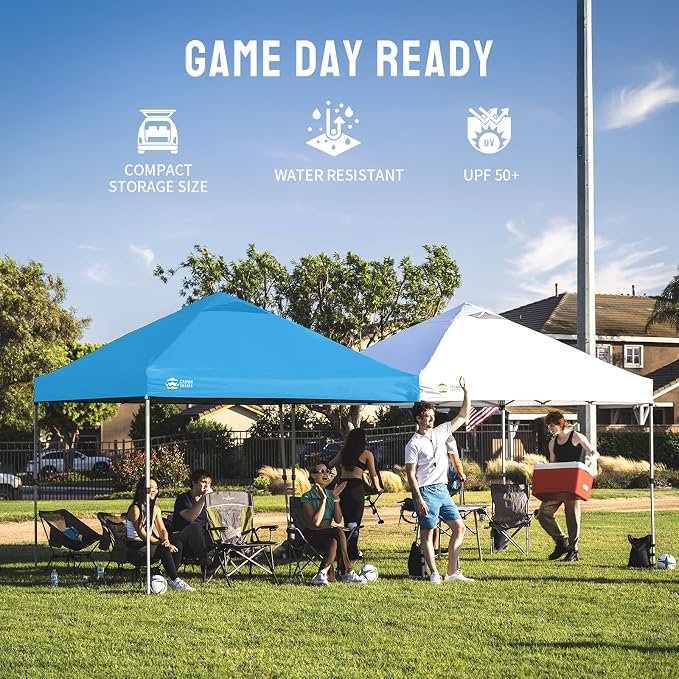 CROWN SHADES 8x8 Pop Up Canopy, Patented Center Lock One Push Instant Popup - Image 5