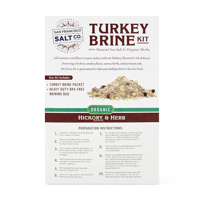 San Francisco Salt Company Organic Turkey Brine Kit – 13 oz Hickory & Herb Blend - Image 3