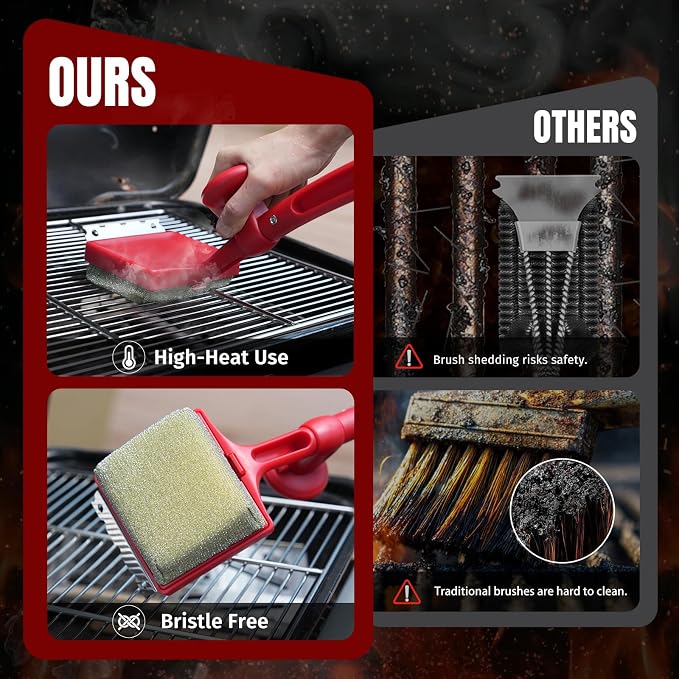 SHINESTAR Bristle-Free Griddle Cleaning Kit – BBQ Steam Grill Brush - Image 2