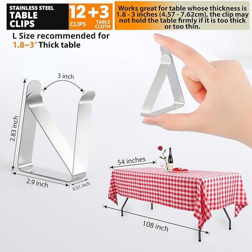 12 Pack Large Tablecloth Clips - Image 2