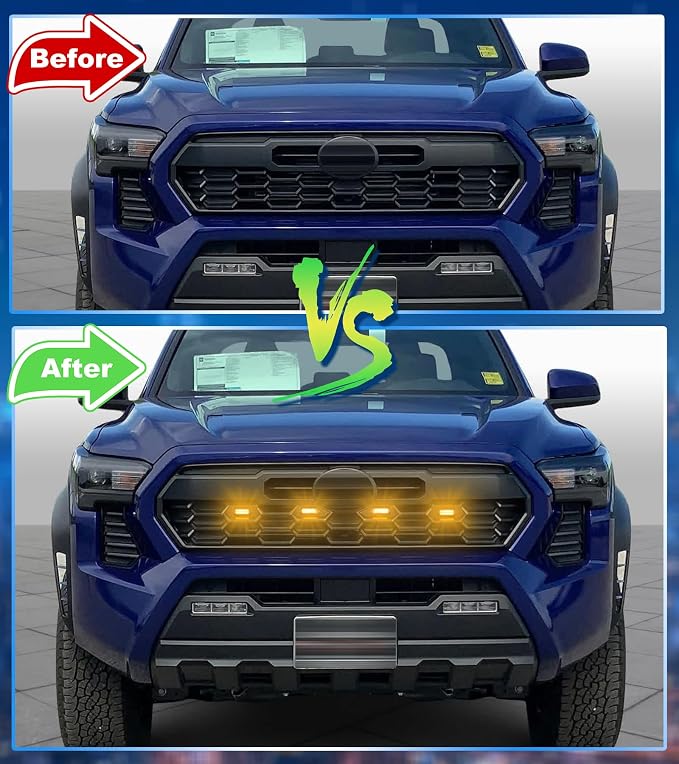 Front Grille Grill Lights for 2024 2025 Tacoma TR D Off Road Sport OEM Grill - Image 2