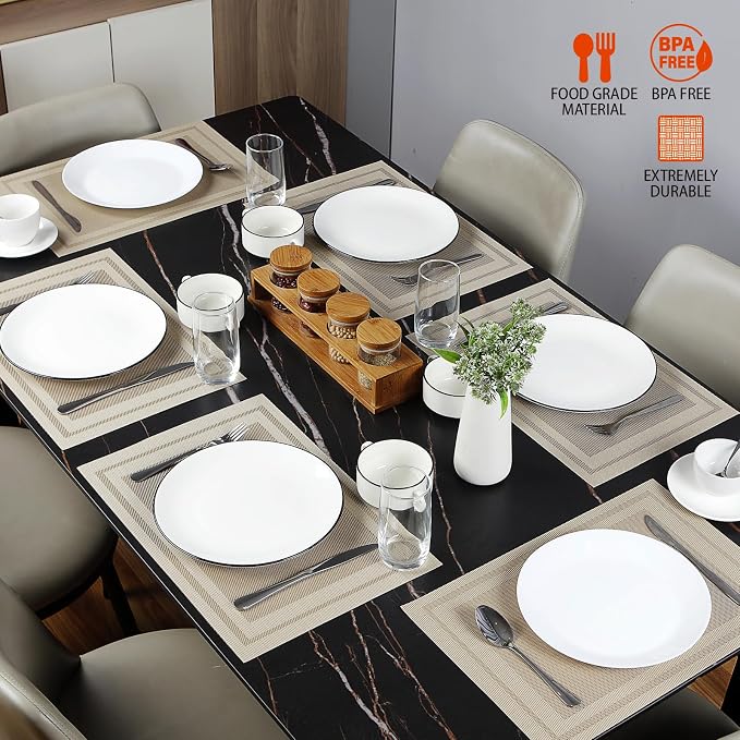 Placemats Set of 8, Heat and Stain Resistant Indoor/Outdoor Place mats - Image 6