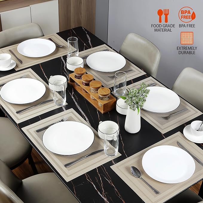 Placemats Set of 6, Heat and Stain Resistant Indoor/Outdoor Place mats - Image 6
