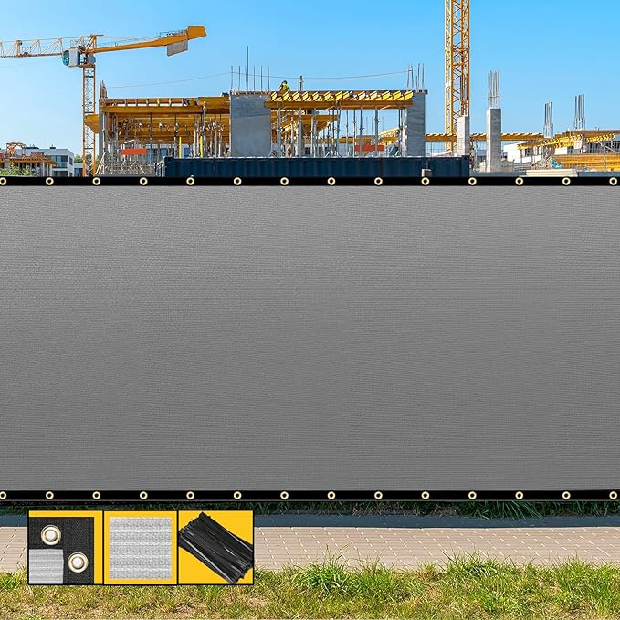 Customized 8' x 179' Gray Fence Privacy Screen, by SHADESPEARE