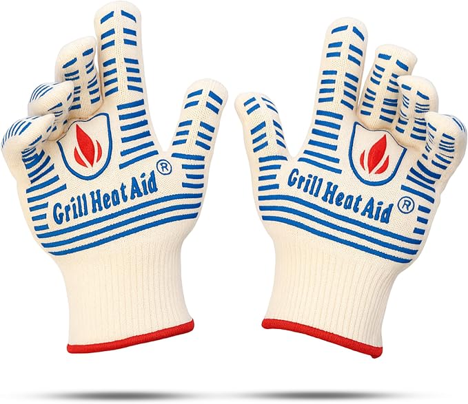 GRILL HEAT AID BBQ Grill Gloves 1472°F by GrillHeatAid